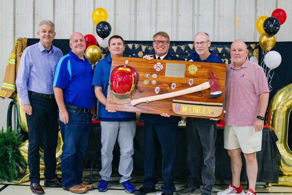 firefighter retirement party with friends