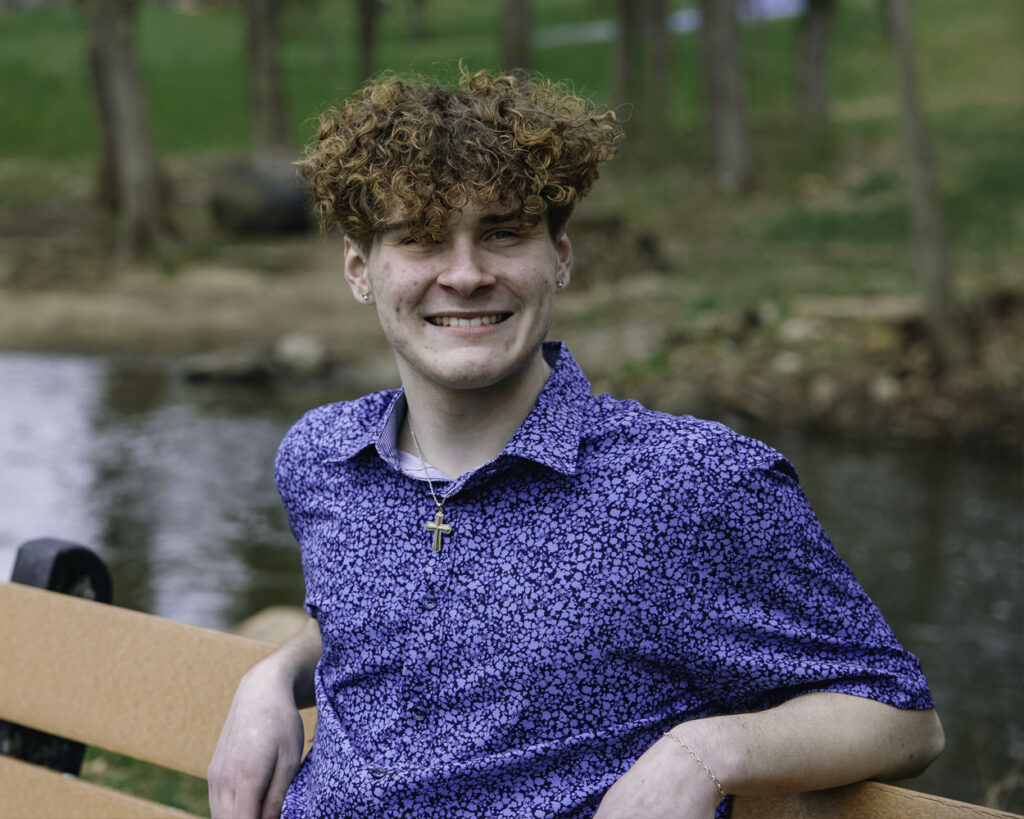 Senior high school portrait of a boy