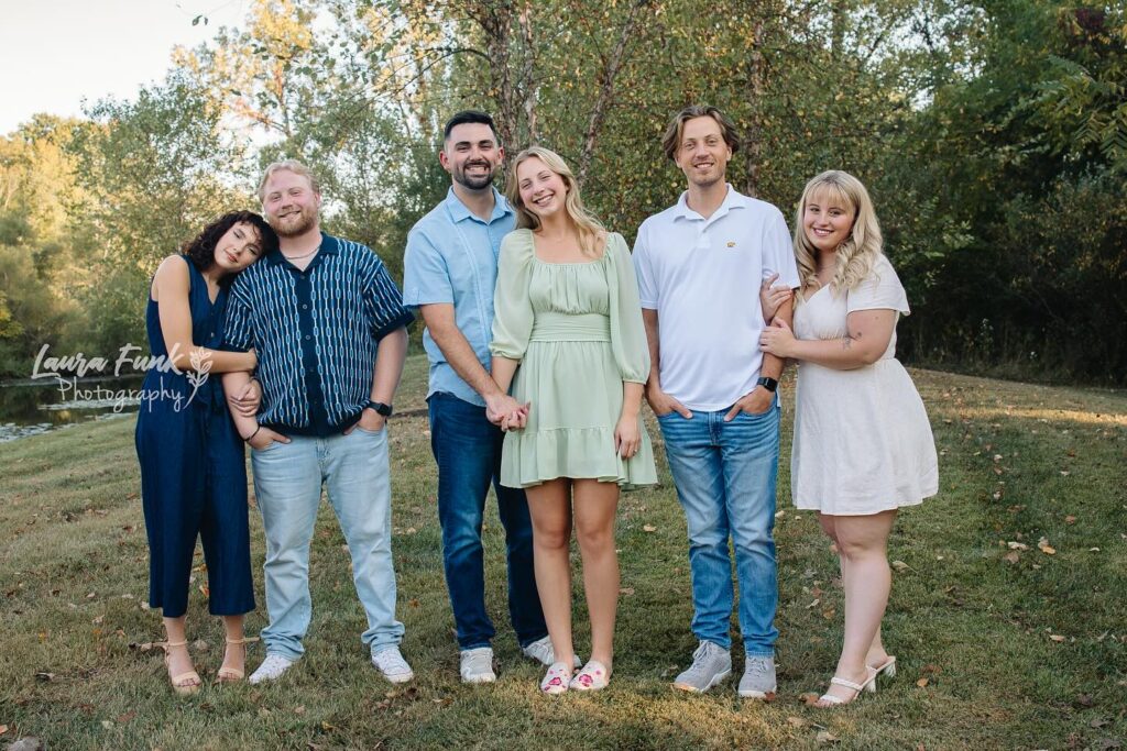 brother and sisters family portrait