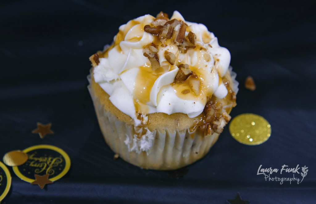 close up of one cupcake